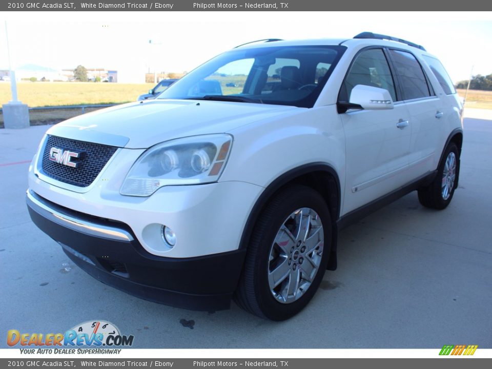 2010 GMC Acadia SLT White Diamond Tricoat / Ebony Photo #4