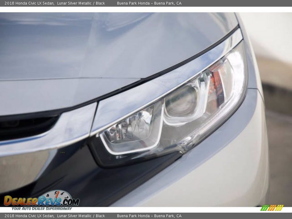 2018 Honda Civic LX Sedan Lunar Silver Metallic / Black Photo #9
