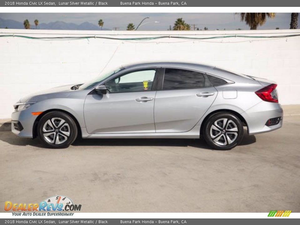 2018 Honda Civic LX Sedan Lunar Silver Metallic / Black Photo #10