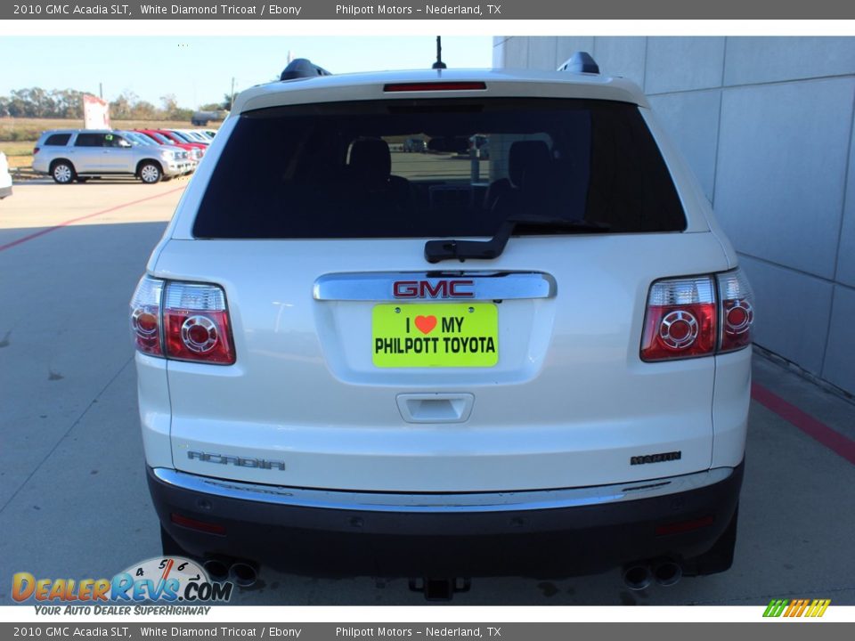 2010 GMC Acadia SLT White Diamond Tricoat / Ebony Photo #7