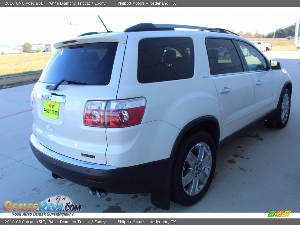 2010 GMC Acadia SLT White Diamond Tricoat / Ebony Photo #8