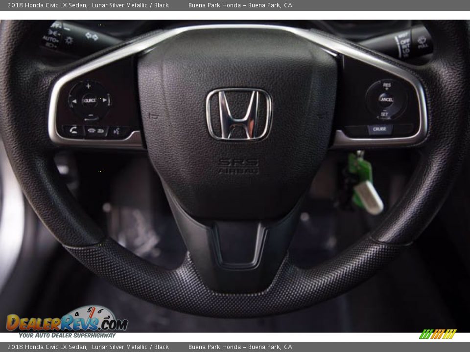 2018 Honda Civic LX Sedan Lunar Silver Metallic / Black Photo #15