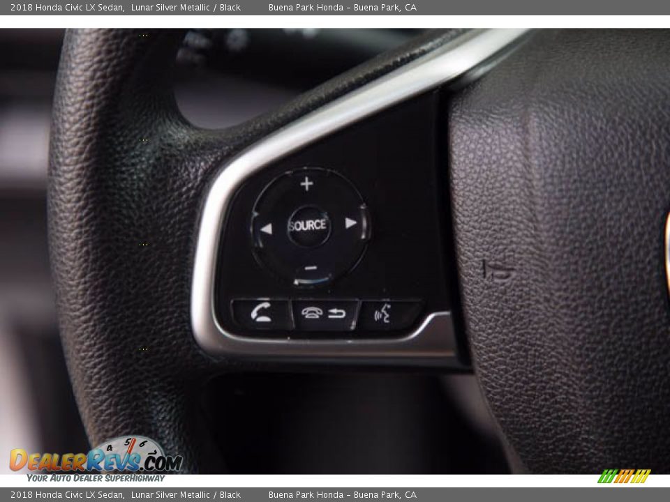 2018 Honda Civic LX Sedan Lunar Silver Metallic / Black Photo #16