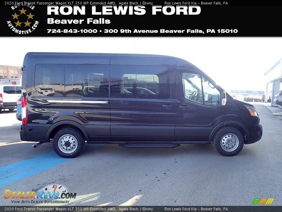 2020 Ford Transit Passenger Wagon XLT 350 MR Extended AWD Agate Black / Ebony Photo #1