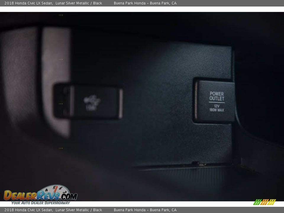 2018 Honda Civic LX Sedan Lunar Silver Metallic / Black Photo #18