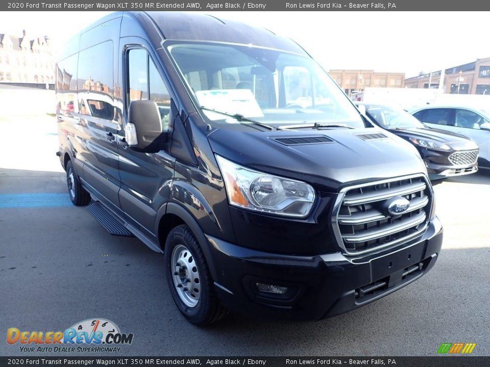 2020 Ford Transit Passenger Wagon XLT 350 MR Extended AWD Agate Black / Ebony Photo #3