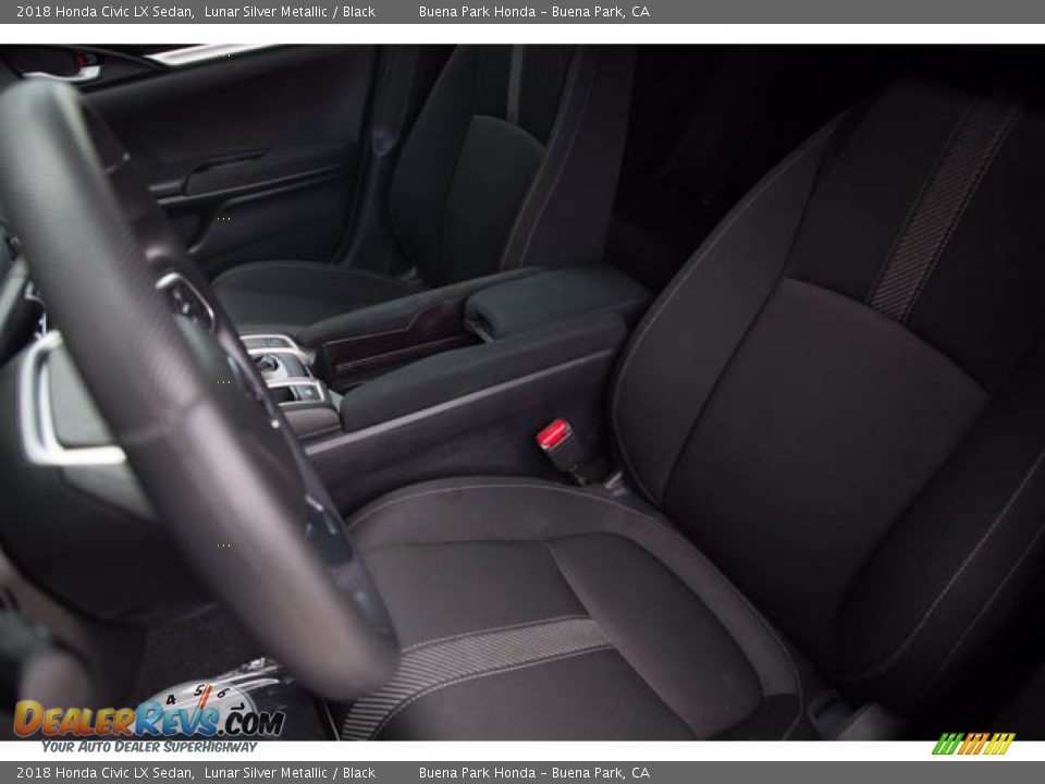 2018 Honda Civic LX Sedan Lunar Silver Metallic / Black Photo #19