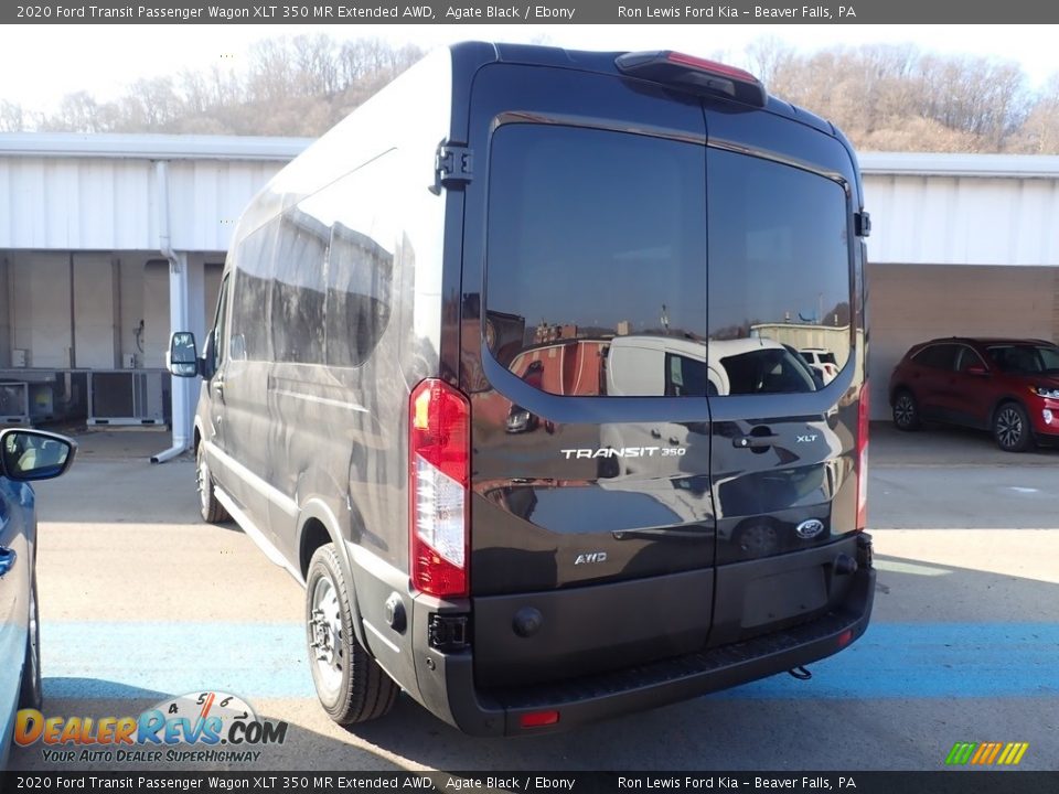 2020 Ford Transit Passenger Wagon XLT 350 MR Extended AWD Agate Black / Ebony Photo #6