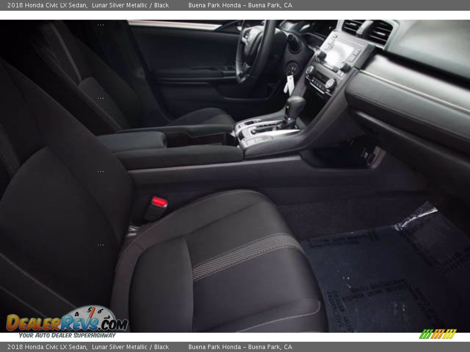 2018 Honda Civic LX Sedan Lunar Silver Metallic / Black Photo #24