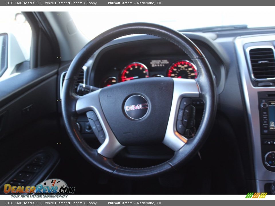 2010 GMC Acadia SLT White Diamond Tricoat / Ebony Photo #20