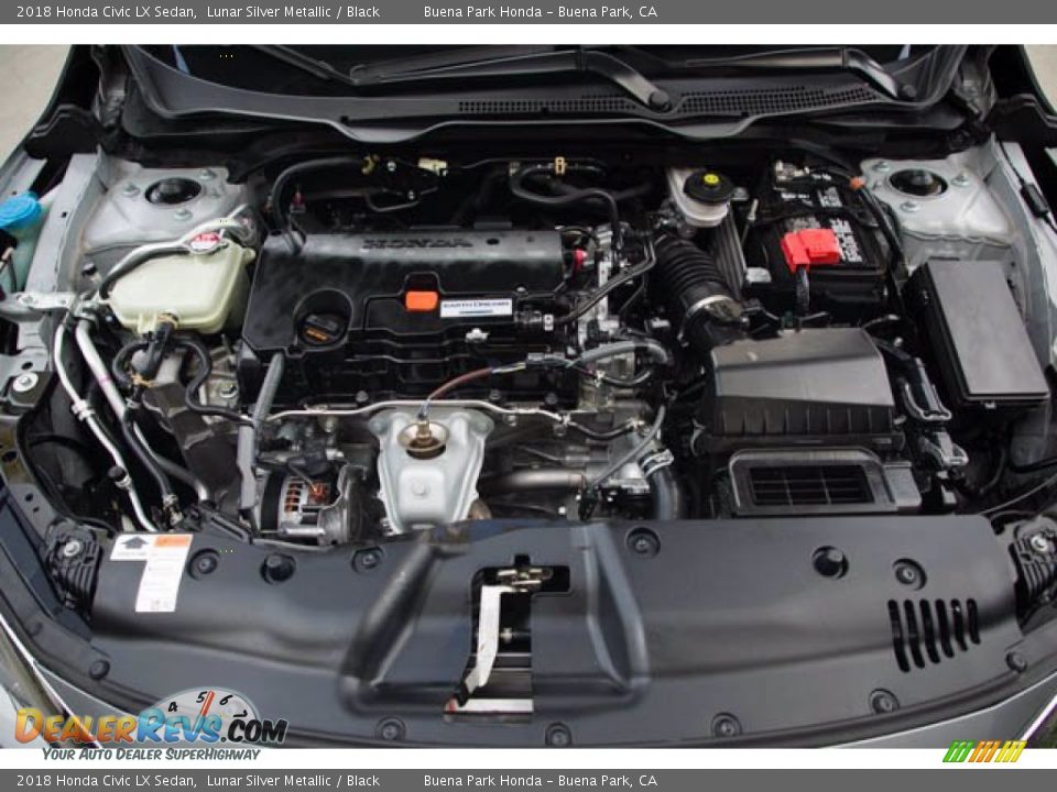 2018 Honda Civic LX Sedan Lunar Silver Metallic / Black Photo #34
