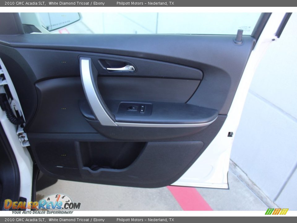 2010 GMC Acadia SLT White Diamond Tricoat / Ebony Photo #25