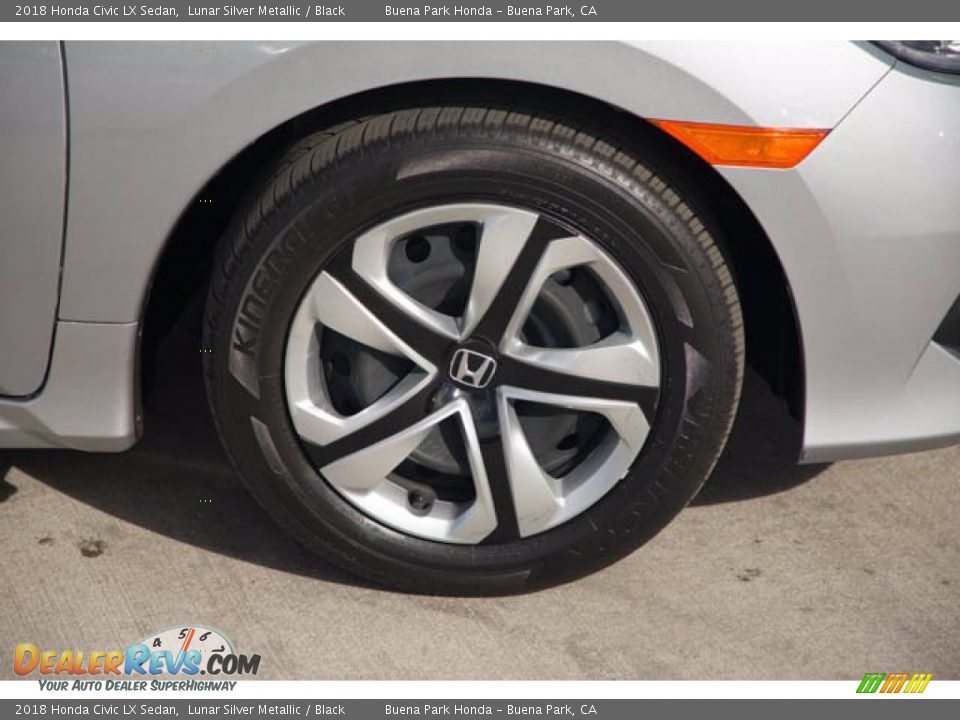 2018 Honda Civic LX Sedan Lunar Silver Metallic / Black Photo #36