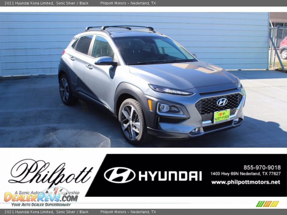 2021 Hyundai Kona Limited Sonic Silver / Black Photo #1