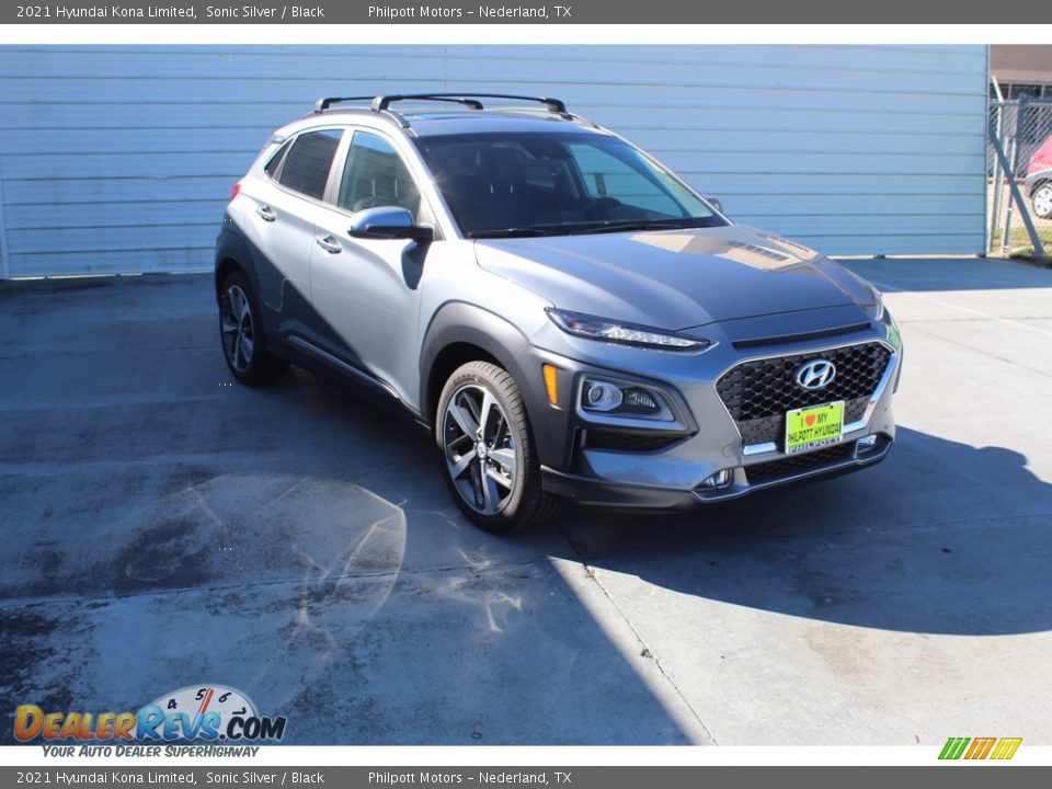 2021 Hyundai Kona Limited Sonic Silver / Black Photo #2