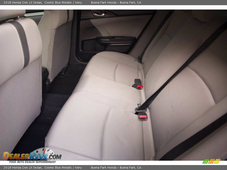 2018 Honda Civic LX Sedan Cosmic Blue Metallic / Ivory Photo #4