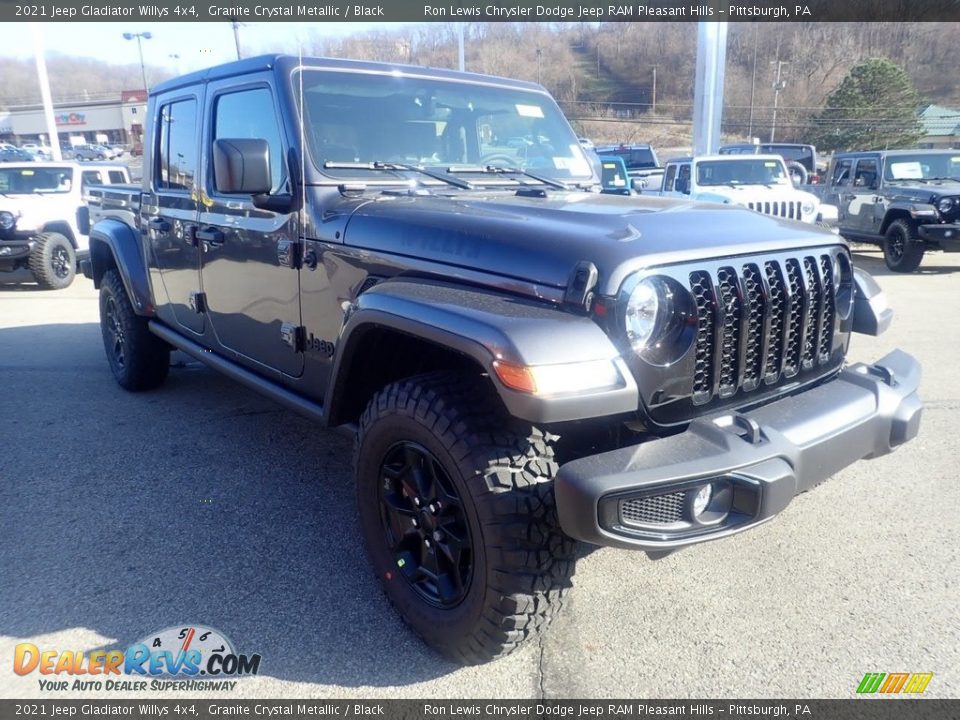 2021 Jeep Gladiator Willys 4x4 Granite Crystal Metallic / Black Photo #3
