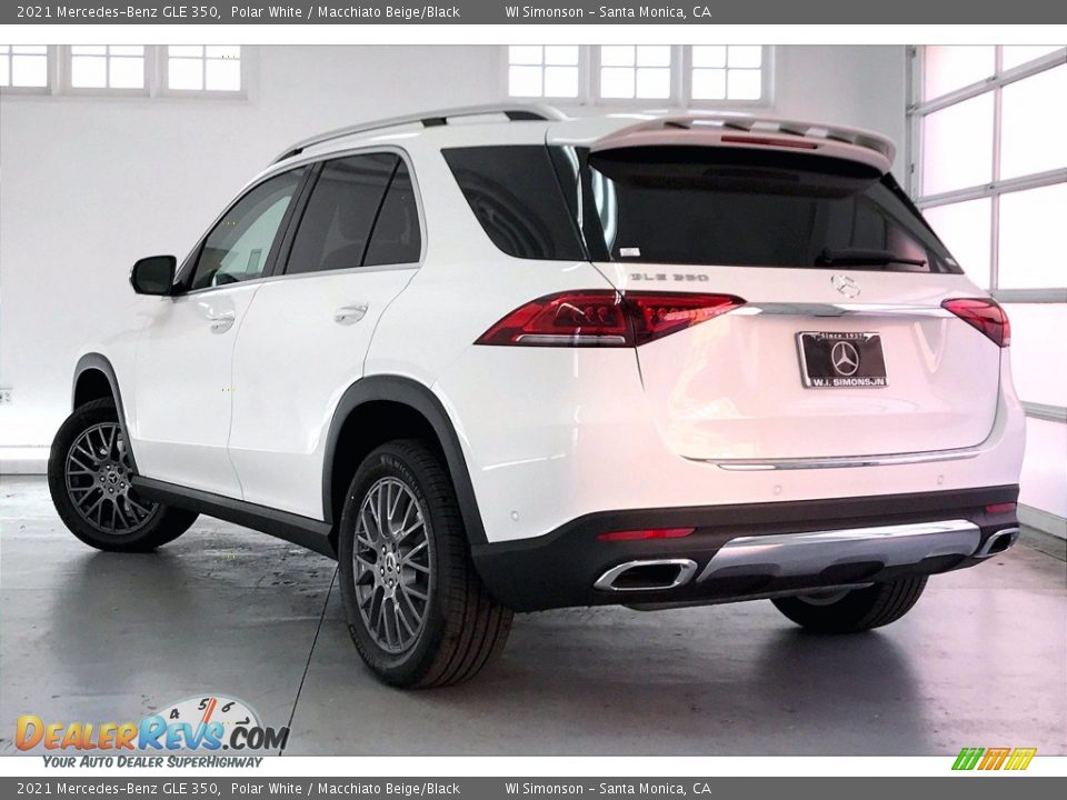 2021 Mercedes-Benz GLE 350 Polar White / Macchiato Beige/Black Photo #2