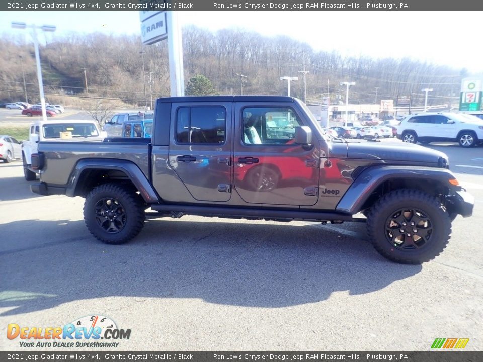 2021 Jeep Gladiator Willys 4x4 Granite Crystal Metallic / Black Photo #4