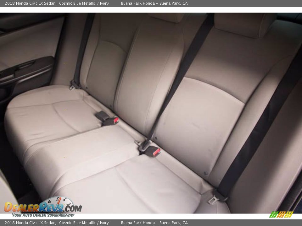 2018 Honda Civic LX Sedan Cosmic Blue Metallic / Ivory Photo #20