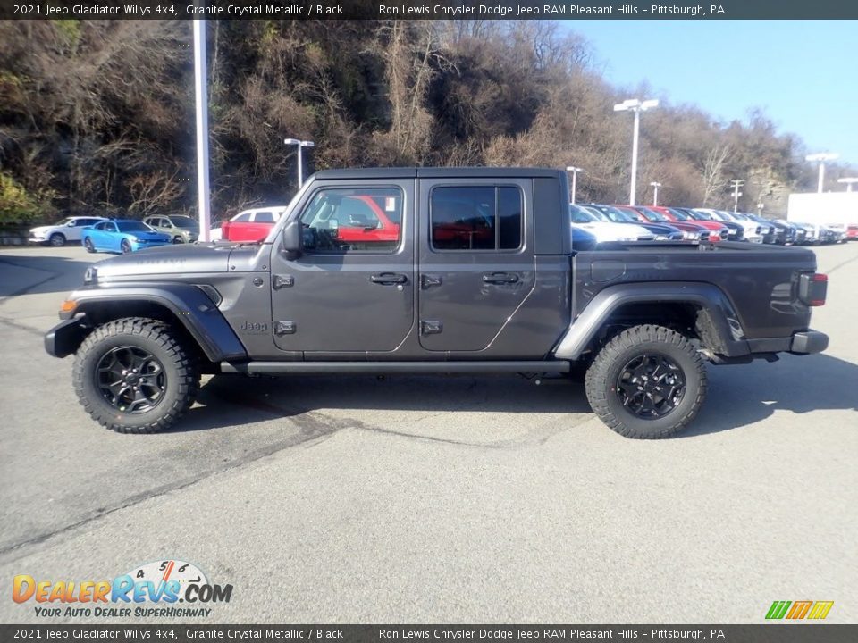 2021 Jeep Gladiator Willys 4x4 Granite Crystal Metallic / Black Photo #6