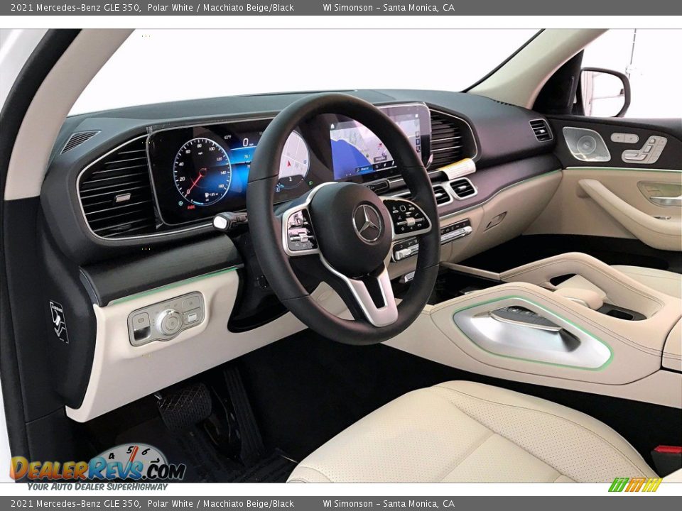 2021 Mercedes-Benz GLE 350 Polar White / Macchiato Beige/Black Photo #4