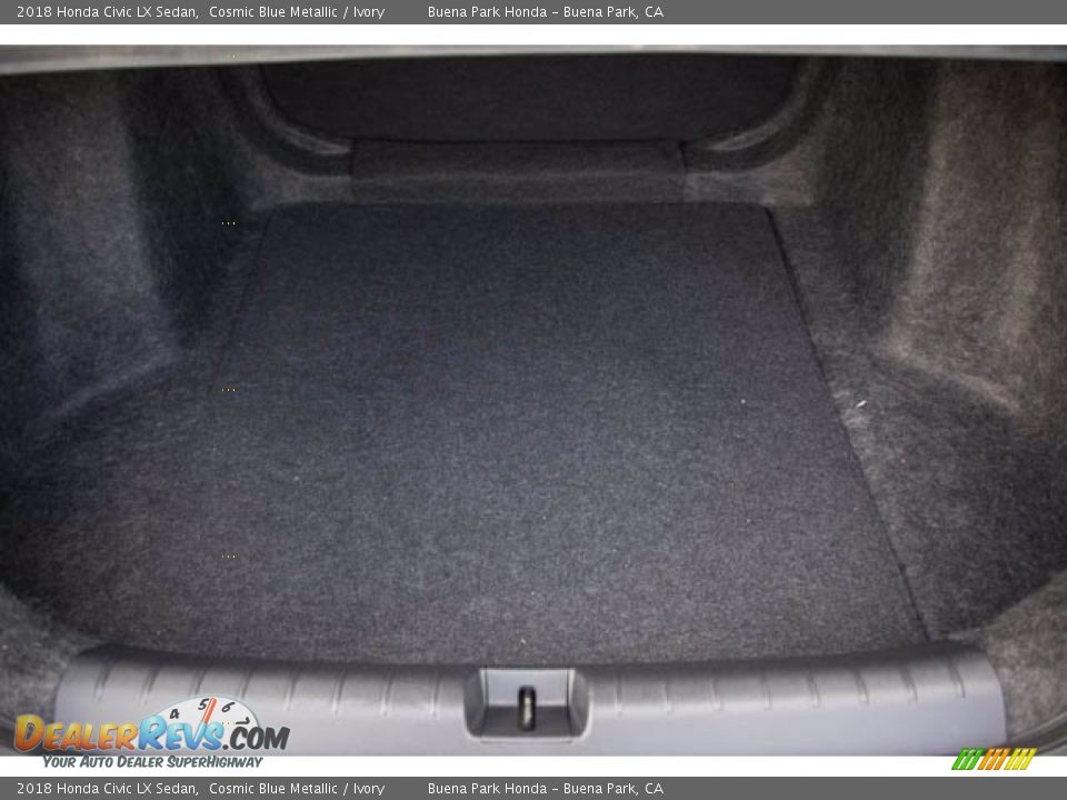 2018 Honda Civic LX Sedan Cosmic Blue Metallic / Ivory Photo #21