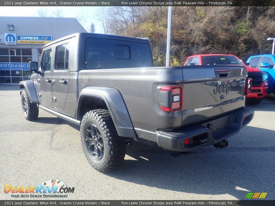 2021 Jeep Gladiator Willys 4x4 Granite Crystal Metallic / Black Photo #7