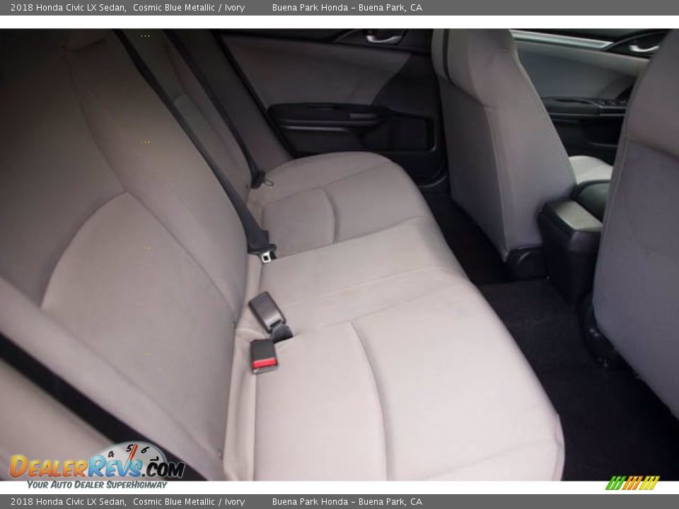 2018 Honda Civic LX Sedan Cosmic Blue Metallic / Ivory Photo #22