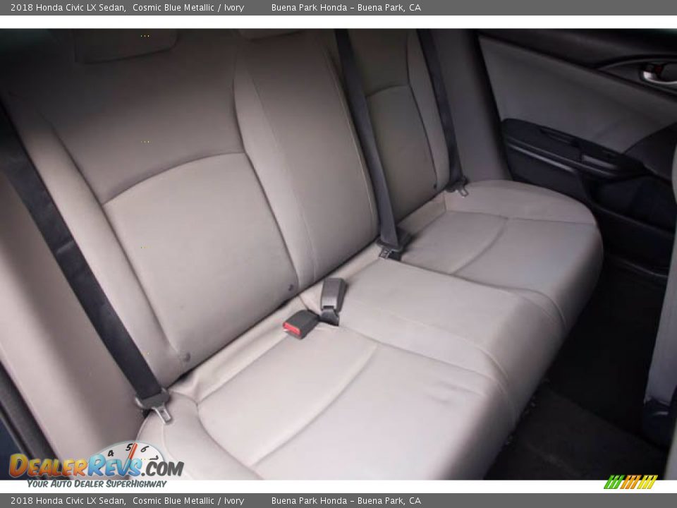 2018 Honda Civic LX Sedan Cosmic Blue Metallic / Ivory Photo #23