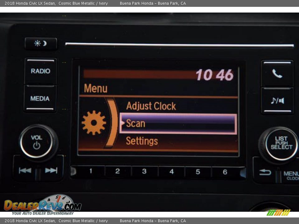 2018 Honda Civic LX Sedan Cosmic Blue Metallic / Ivory Photo #26