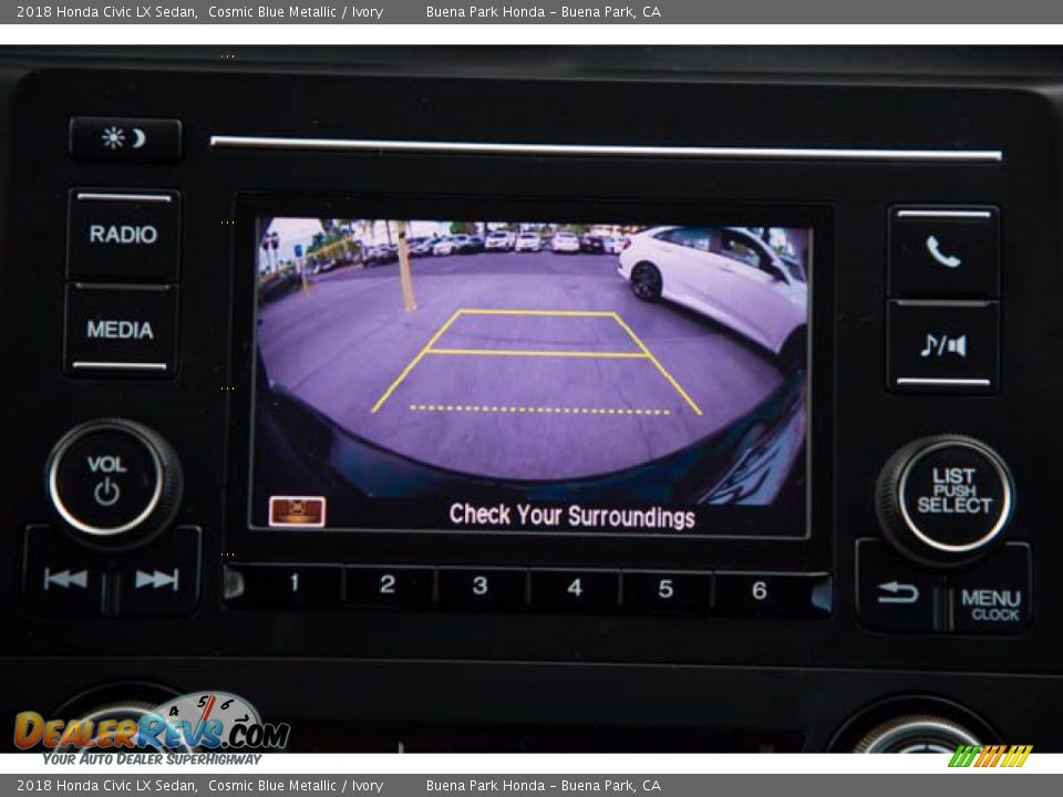 2018 Honda Civic LX Sedan Cosmic Blue Metallic / Ivory Photo #27