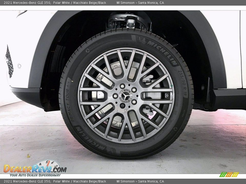 2021 Mercedes-Benz GLE 350 Polar White / Macchiato Beige/Black Photo #9