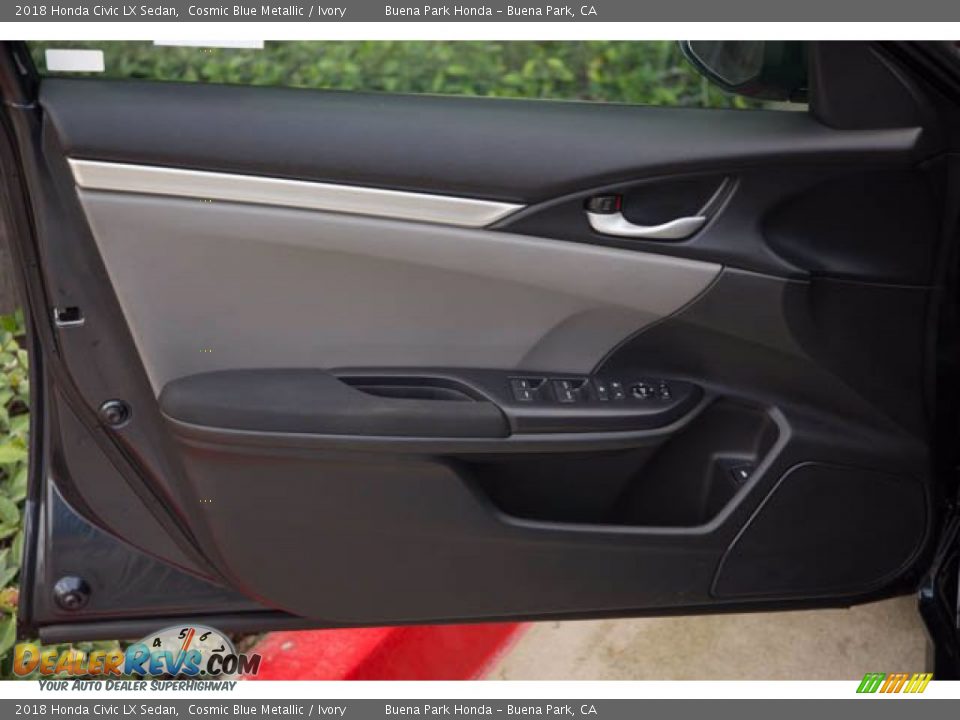 2018 Honda Civic LX Sedan Cosmic Blue Metallic / Ivory Photo #29
