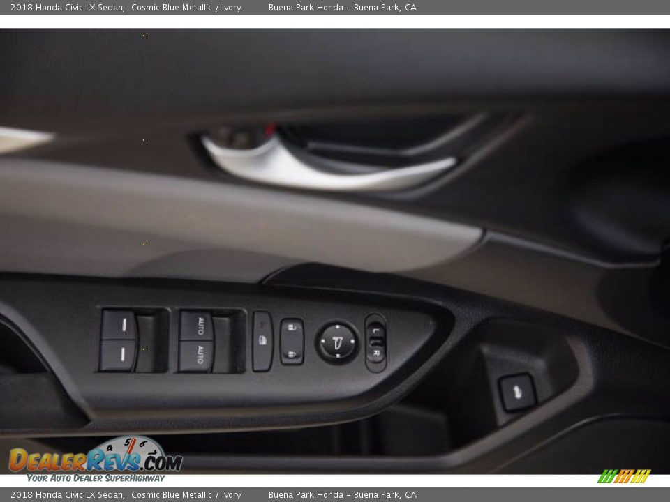 2018 Honda Civic LX Sedan Cosmic Blue Metallic / Ivory Photo #30