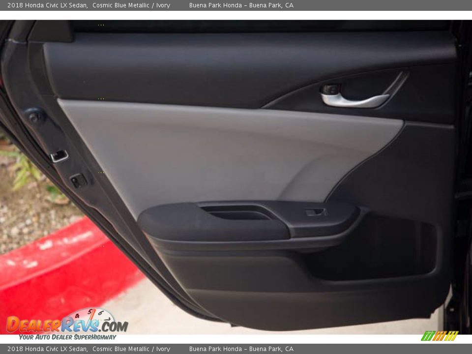2018 Honda Civic LX Sedan Cosmic Blue Metallic / Ivory Photo #31