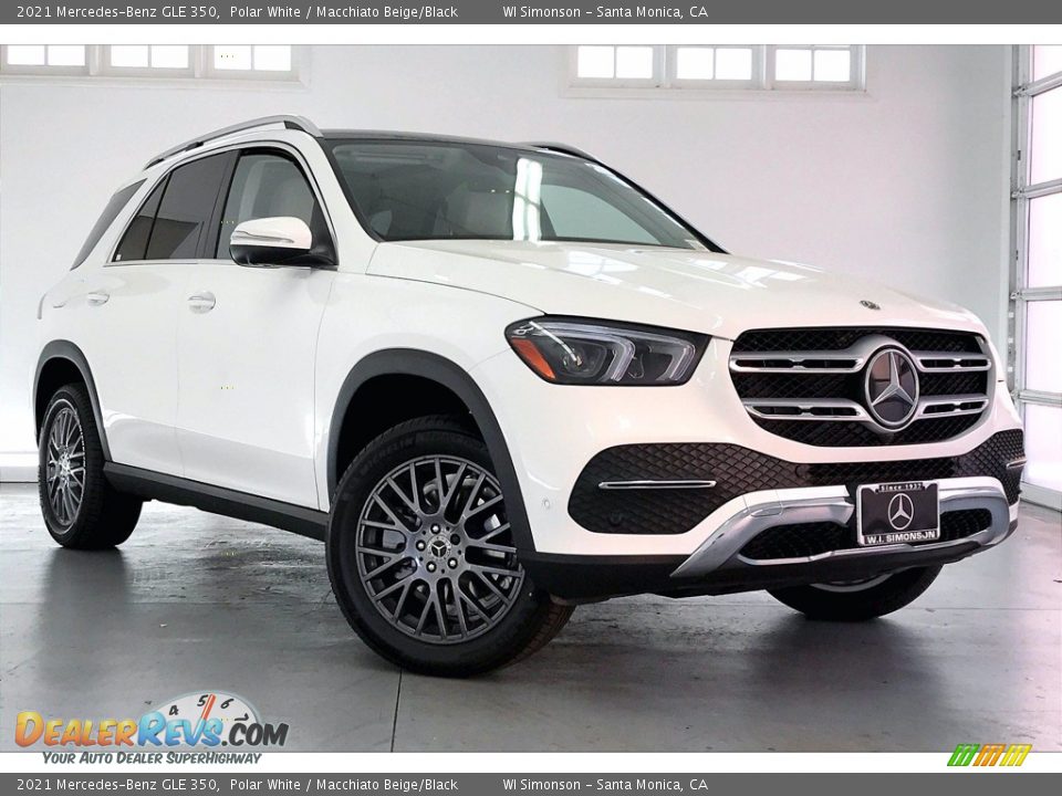 2021 Mercedes-Benz GLE 350 Polar White / Macchiato Beige/Black Photo #12
