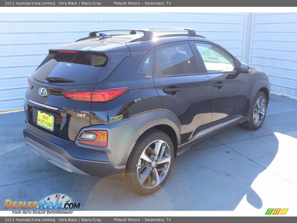 2021 Hyundai Kona Limited Ultra Black / Black/Gray Photo #8
