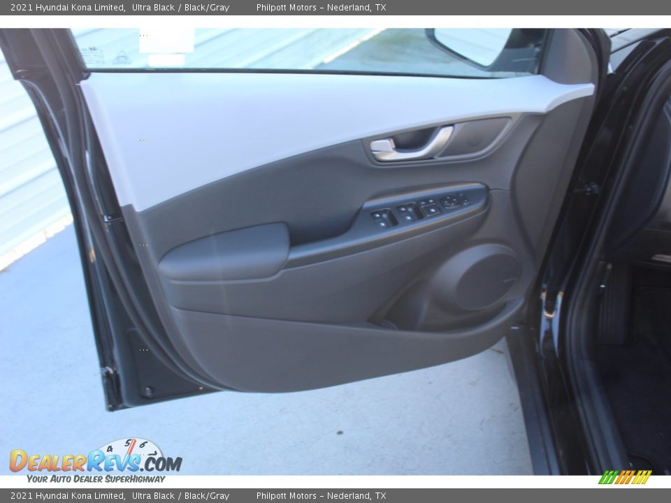 2021 Hyundai Kona Limited Ultra Black / Black/Gray Photo #9