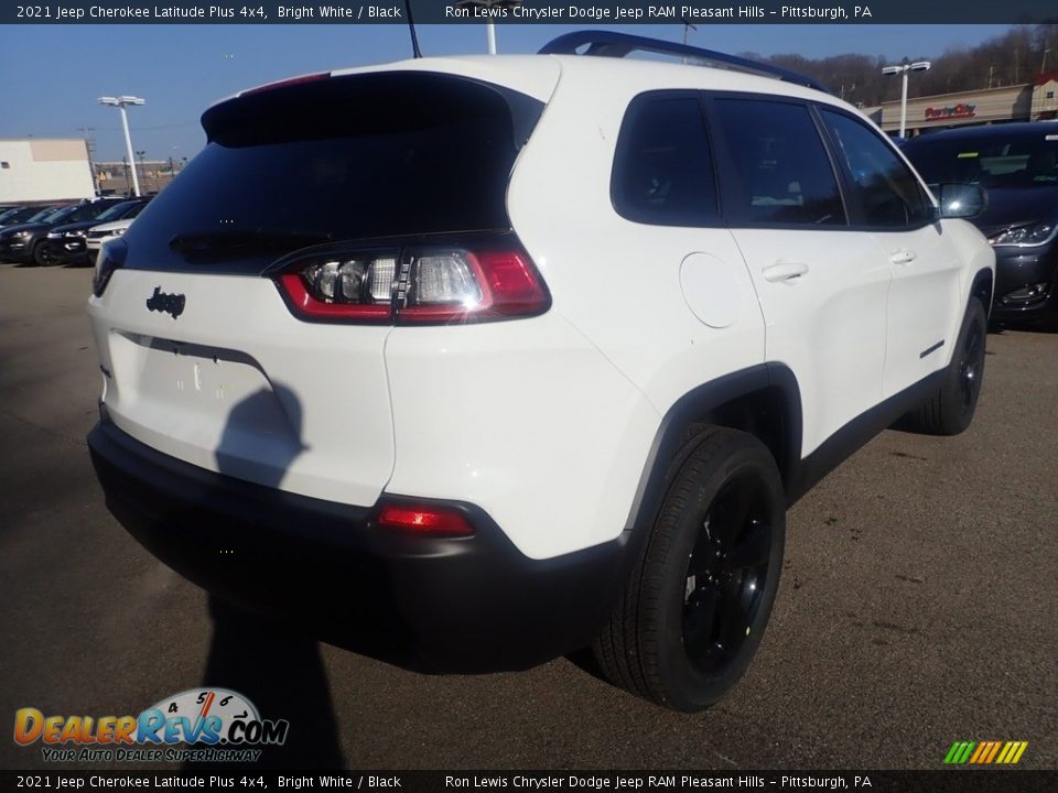 2021 Jeep Cherokee Latitude Plus 4x4 Bright White / Black Photo #5