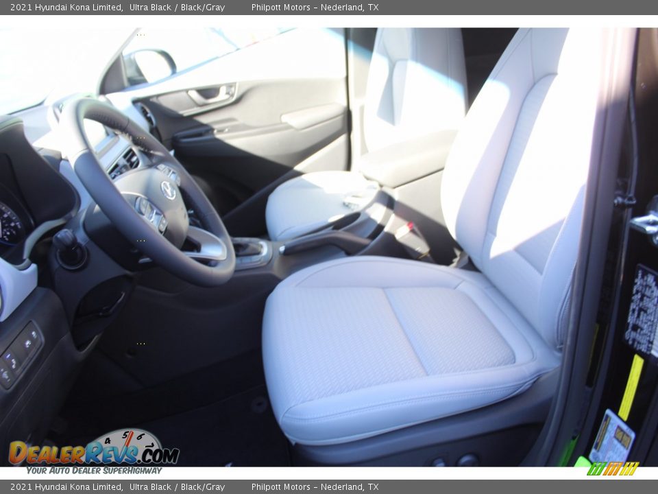 2021 Hyundai Kona Limited Ultra Black / Black/Gray Photo #10