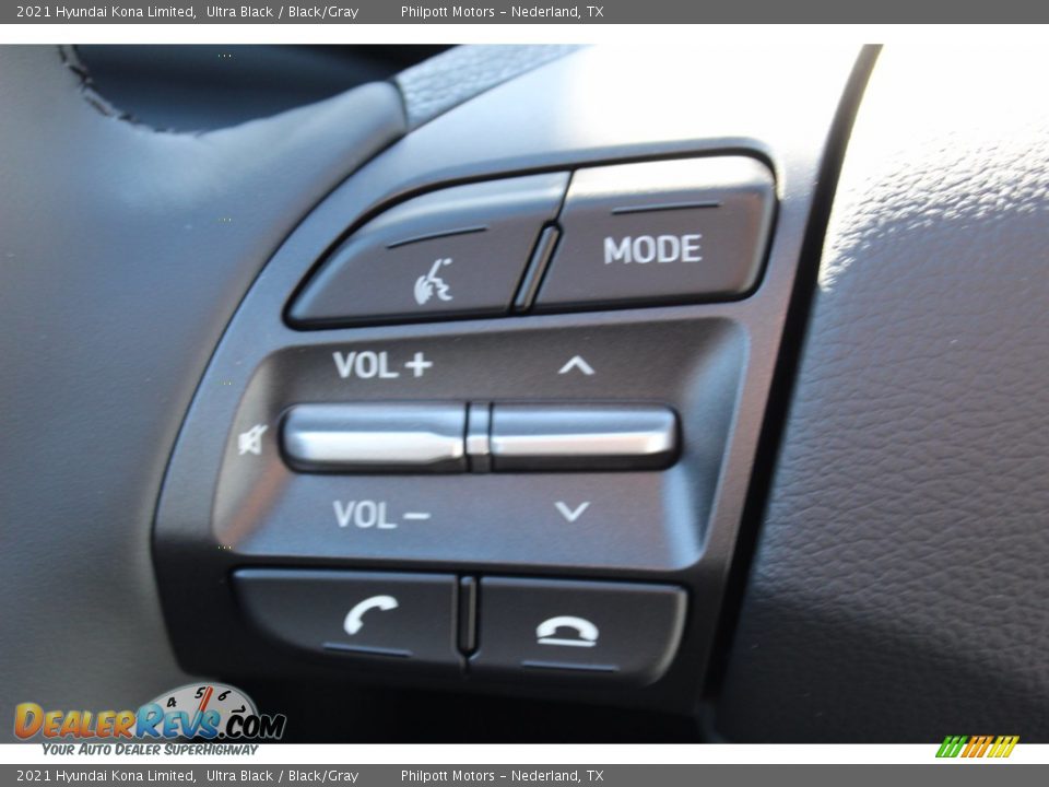 2021 Hyundai Kona Limited Ultra Black / Black/Gray Photo #11