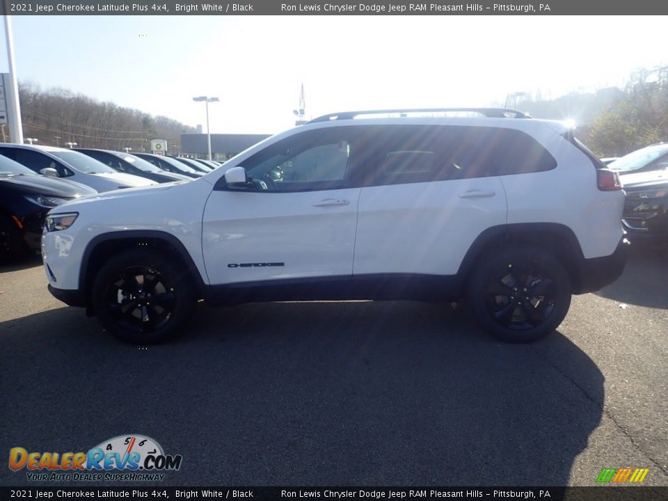 2021 Jeep Cherokee Latitude Plus 4x4 Bright White / Black Photo #7