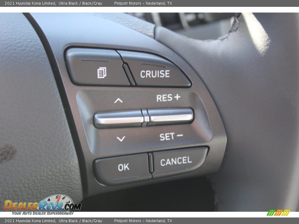 2021 Hyundai Kona Limited Ultra Black / Black/Gray Photo #12