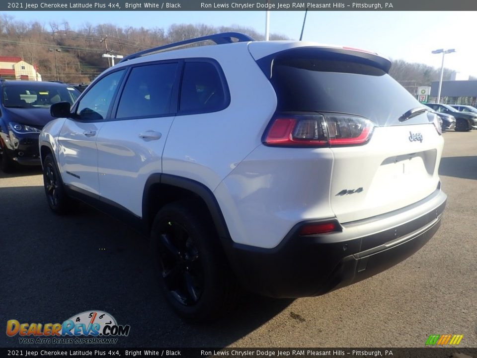 2021 Jeep Cherokee Latitude Plus 4x4 Bright White / Black Photo #8