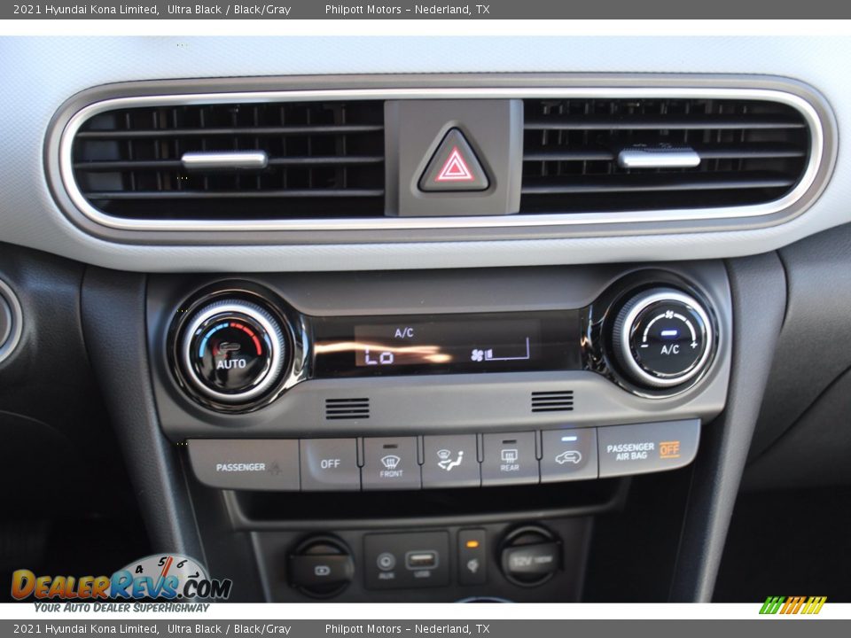 2021 Hyundai Kona Limited Ultra Black / Black/Gray Photo #16