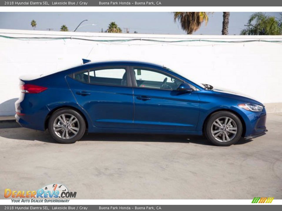 2018 Hyundai Elantra SEL Lakeside Blue / Gray Photo #14