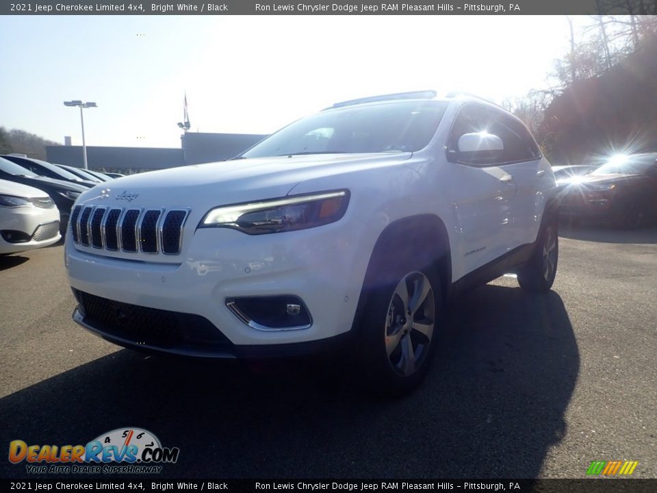 2021 Jeep Cherokee Limited 4x4 Bright White / Black Photo #1