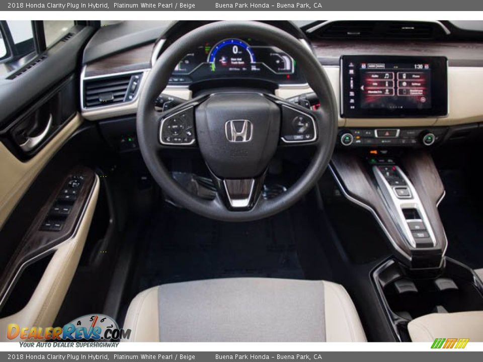 2018 Honda Clarity Plug In Hybrid Platinum White Pearl / Beige Photo #5