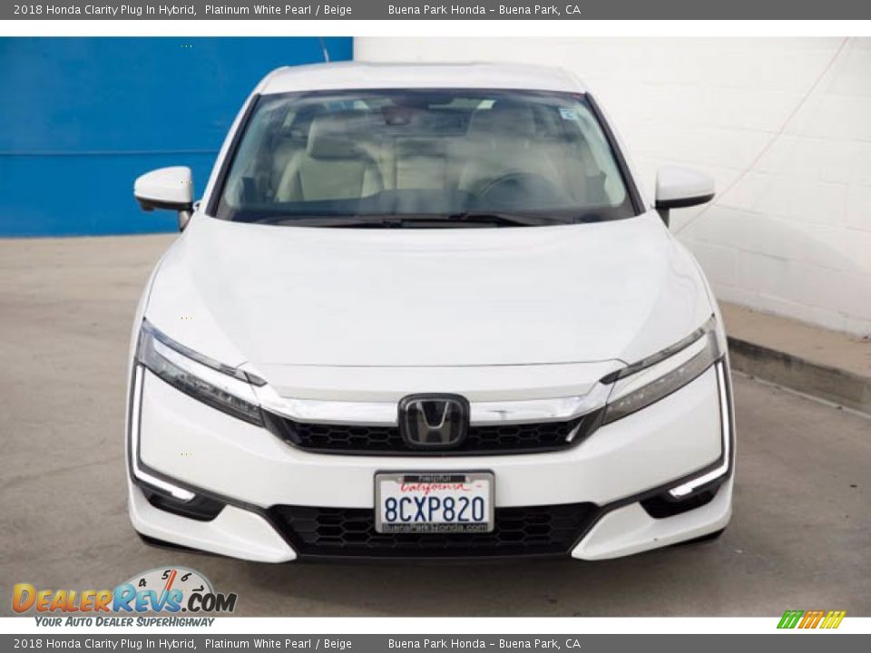 2018 Honda Clarity Plug In Hybrid Platinum White Pearl / Beige Photo #7